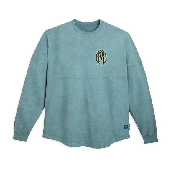 NWT Disney Parks Haunted Mansion Hatbox Ghost Glow in Dark Spirit Jersey M L - Picture 1 of 6